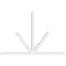 Ekena Millwork Saratoga Architectural Grade PVC Gable Bracket, 96"W x 64"H x 4"D x 4"F, 16/12 Pitch GBP096X64X0404SAR00 - alternate 2